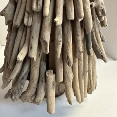Vtg Large 25″ Driftwood Xmas Pine Tree Hand Crafted Wood Sticks Folkart Rustic