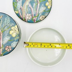 Vintage WBI Chinoiserie Partridge 3 Pc Set – Plate & 2 Trinket Bowls w/ Lids