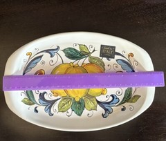 Nova Deruta Limone Medium Serving Appetizer Plate Tray 11.5”x7.25” Italian NWT