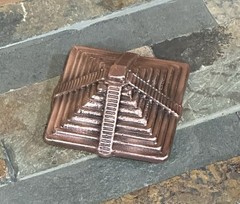 10 oz Pure .999 Copper Pyramid | Hand poured Fine .999 copper bullion