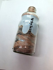 Vintage Southwestern Sand Art In A Bottle Lencois Brazil Souvenir Birds Cross