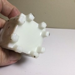 ANTIQUE EAPG UNKNOWN MFG. MILK GLASS HORSESHOE & CLOVER TOOTHPICK HOLDER