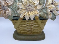 Longaberger Collectors Club 2006 Cast Iron Sunflower Door Stop 2 Available