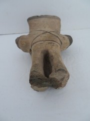 Pre Columbian Peru Warrior Head on Stand