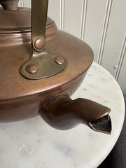 Vintage Copper Tea Kettle Cottagecore VTG Coastal Grandma Farmhouse Traditional