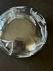 Marquis by Waterford Yours Truly Covered Lead Crystal Trinket Dish Hearts New