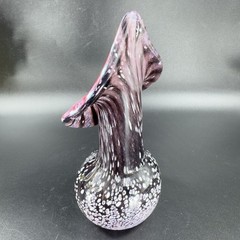 Vintage Hand Blown Art Glass Vase Jack In Pulpit Hand Made Studio Glass Vase VTG