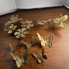 Vtg Home Interiors Brass Butterflies Flowers Hummingbirds Wall Decor Beautiful