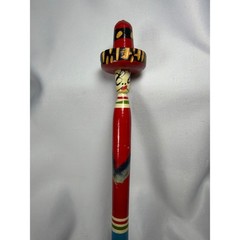 Unbranded Mexican Sombrero Folk Art Pen Unisex OS Red Blue Wood Vintage Souvenir