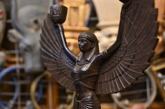 Isis Statue Antiques Pretty Gift Ancient Egyptian Mythology Rare Stone Sculpture
