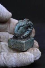 Authentic Ancient Egyptian Antiquities Khnum Stone Amulet Necklace Egyptian BC