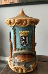 VTG Berlin Germany Johann Gunter Walldurn Baden Carved Eternal Candle Non Melt