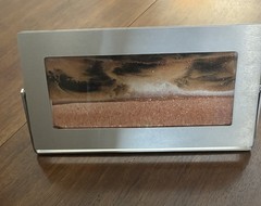Exotic Sands Moving Sand Art By William Tabar Silver Metal Frame Made In USA