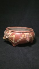 Pre-Columbian pottery Chupicuaro Two Faces Bowl . 800AD- 400 AD