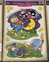 3 1998 Nursery Rhymes Classic Clings Window Decorations 12×17” Sheets