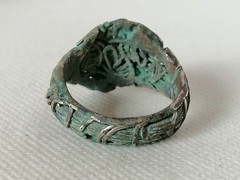 VERY RARE EXTREMELY ANCIENT OLD RING VIKING SILVER COLOR ARTIFACT AUTHENTIC