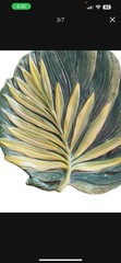 Vintage Handcrafted Hand painted Fitz And Floyd “Cape Town” Tray Green Leaf