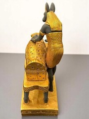 EGYPTIAN ANTIQUE STATUE RARE EGYPTIAN ANTIQUITIES OF GOD ANUBIS PHARAONIC BC