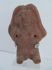 Pre Columbian Peru Warrior Head on Stand