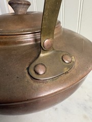 Vintage Copper Tea Kettle Cottagecore VTG Coastal Grandma Farmhouse Traditional