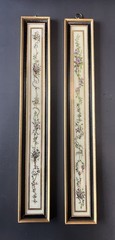 Pair Of Vintage Neoclassical Sungott Art Studios Style 905 Purple Floral Prints