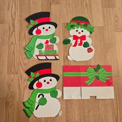 Vintage Hallmark Snowman Centerpiece Christmas Decoration – 1970s 1980s Die-Cut