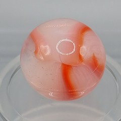 .61″ Peltier NLR Wispy Orange Rainbo Marble- #Q163