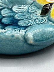 Blue Ceramic Owl Decorative Dish Plate Trinket Spoon Rest