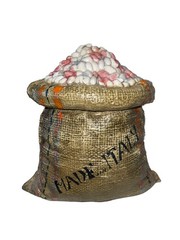 Vintage Italian Ceramic Canister Gunny Burlap￼ Sack Full Of Beans ￼