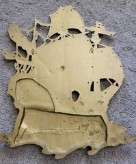 Homco 3663 Gold Ship Wall Decor 1958 MCM Made In USA About 28″ X 22″