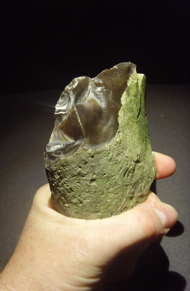 Lower Paleolithic – Large Acheulean oblique scraper. c.450,000 BP.