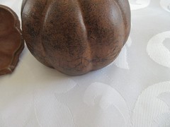 Rustic Cast Iron Pumpkin Removable lid 4.5” Very Heavy, EXCELLENT