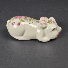 Vintage Avon Ceramarte Brazil Pampered Piglet Ceramic Pomander 1978