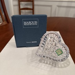 Waterford Marquis Collection Heart Shaped Trinket Dish Clear Lead Crystal Signed
