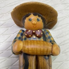 1980’sORIGINAL Christina Mae Risley Resin Figurine Ornament Country Gallery 4.5”