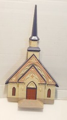 Vintage Home Interiors Gifts Church Chapel Wall Hanging/ Standing Plaque Decor