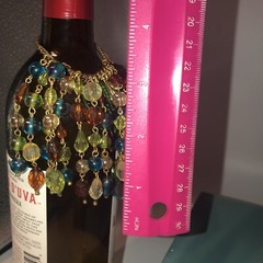 Wine Bottle Stopper Seal Beaded Wine Bottle Necklace Charms #2