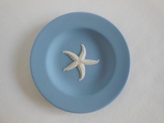 Boxed Wedgwood Blue Jasperware Starfish Plate