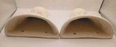 Vtg.80s 2pc. Home Interiors Tea Rose Ceramic Wall Pockets Cottage,Shabby Chic,