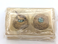 MARJOLEIN BASTIN Hallmark Bird Nest Clip Pair, Blue Eggs Ornaments Vintage, NEW