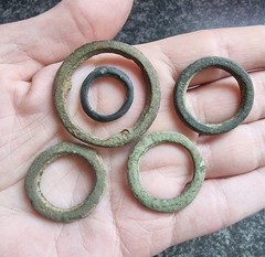 Celtic Ring Proto Money Ancient Currency Bronze Antique Metal Detecting Find (1)