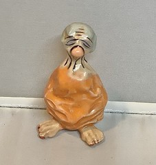 Hagen Renaker Little Horrible Bag In A Sack Orange With Original Label