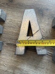 Vintage Tin Letters EAT E A T Approx 7″ x 5″ Wall Hanging Deco