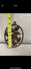 Vintage Sexton Rose Flower Oval Wall Plaque Decoration NLHB