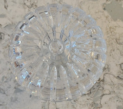 New Vintage Apple Dish Lead Crystal 24% Clear with Lid USA 5″ Candy Bowl Autumn