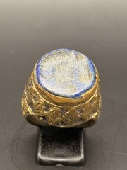 AMAZING RARE ANCIENT ROMAN ERA AUTHENTIC RING LAPIS LAZULI RING ANTIQUE ARTIFACT