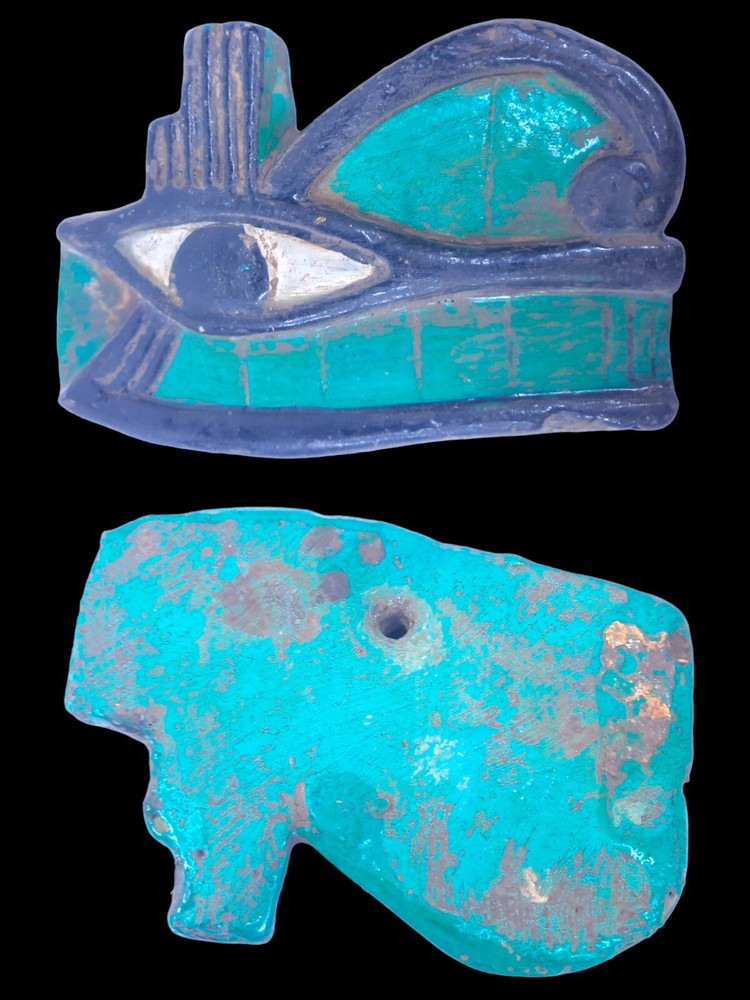 RARE ANTIQUE ANCIENT EGYPTIAN Heavy Stone Eye of Horus Symbol Protection Health