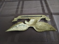 Vintage Brass Eagle Guard Mounting Frame Mail Slot 716 E Edwardian Rare
