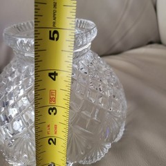 Vintage Shell Fan Pattern 24% Lead Crystal Bowl Imperial Glass Company