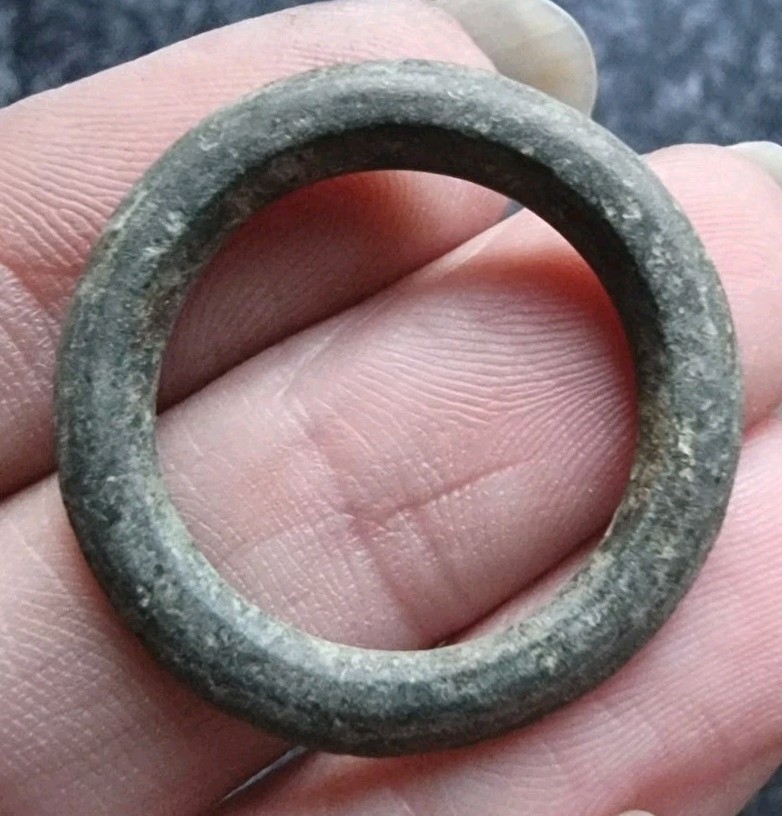 Celtic Ring Proto Money Ancient Currency Bronze 28mm Antique Detecting Find (11)